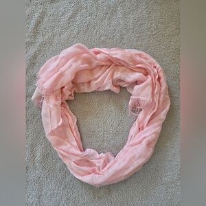 Pink Linen Scarf